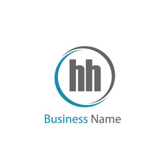 Initial Letter HH Logo Template Design