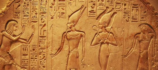 Papier Peint photo Egypte Hiéroglyphes de l& 39 Egypte ancienne