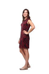 Full body caucasian woman