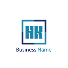 Fototapeta premium Initial Letter HK Logo Template Design