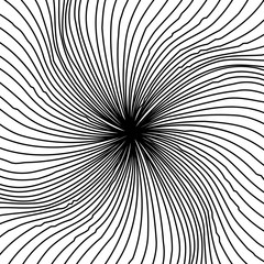 Abstract Warped Black and White Lines Background