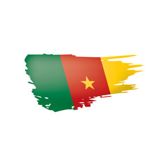 Cameroon flag, vector illustration on a white background.