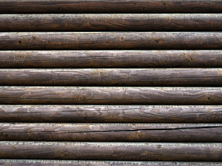  Fence from a wooden beam