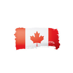 Canada flag, vector illustration on a white background