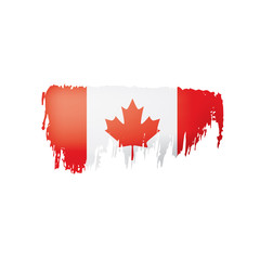 Canada flag, vector illustration on a white background