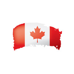 Canada flag, vector illustration on a white background