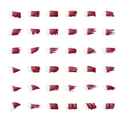 Qatar flag, vector illustration on a white background.