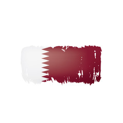 Qatar flag, vector illustration on a white background.