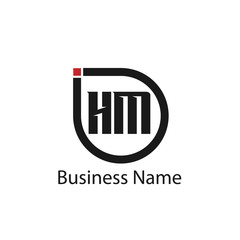 Initial Letter HM Logo Template Design