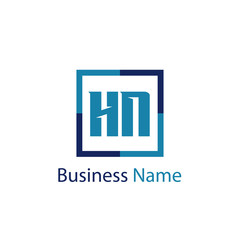 Initial Letter HN Logo Template Design