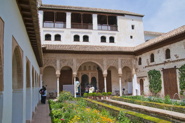 Fototapeta premium Palacio de Generalife, Alhambra, Granada, Andalusien, Spanien