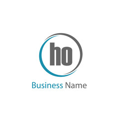 Initial Letter HO Logo Template Design