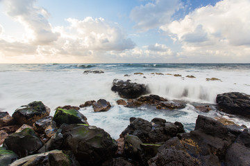 Beautiful seascape with view on the Atlantic Ocean, Tenerife North. Canary Islands, Spain.