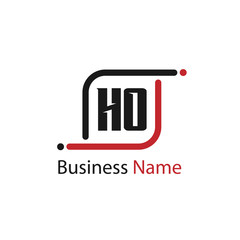 Initial Letter HO Logo Template Design