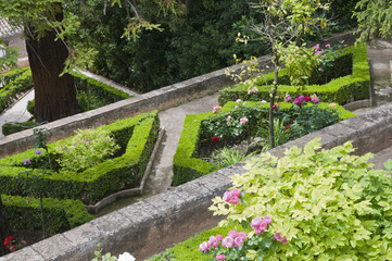 Generalife, Gartenanlage, Granada, Andalusien, Spanien