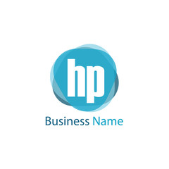 Initial Letter HP Logo Template Design