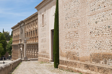 Palast Karls V, Iglesia Santa Maria, Alhambra, Granada, Andalusien, Spanien
