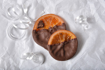 Glace Oranges Dipped in Chocolate