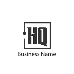Obraz premium Initial Letter HQ Logo Template Design
