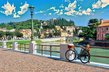 Photo sur Plexiglas Ponte Vecchio Panoramica su Verona.jpg