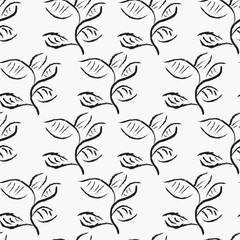 Abstract floral seamless pattern