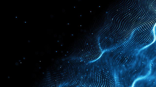 Data technology background. Abstract background. Connecting dots and lines on dark background. 3D rendering. 4k.