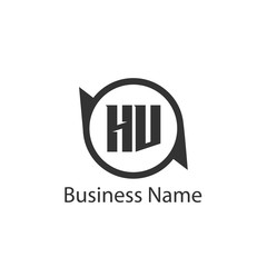 Initial Letter HV Logo Template Design
