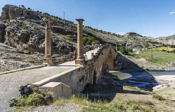 Adiyaman. Also known as the Cendere Bridge, the Roman Bridge or the Septimius Severus Bridge.