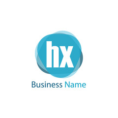 Initial Letter HX Logo Template Design