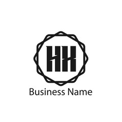 Initial Letter HX Logo Template Design