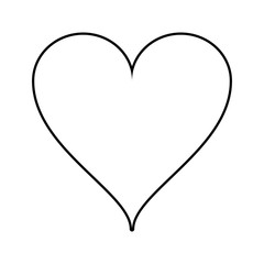 Lovely heart isolated in black and white