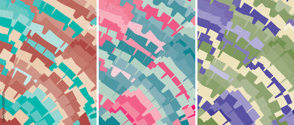 Aufkleber Abstract backgrounds with geometric stripes. Vector