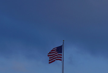 american flag waving proud