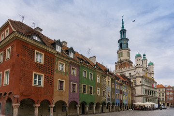 Obraz premium Poznan old square colorful architecture, Poland