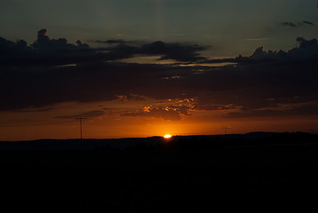 Beautiful sunrise in Germany in summer