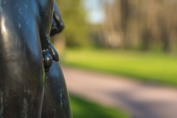 Ancient sculpture in the park