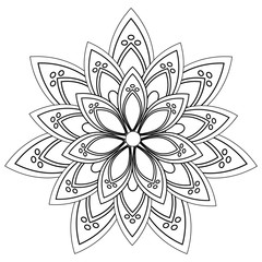 Vector black and white mandala