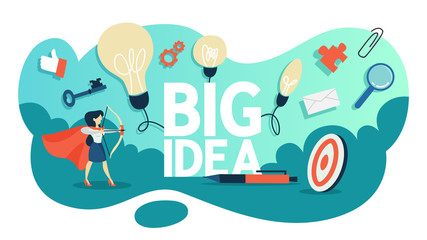 Big idea and creative mind concept illustration