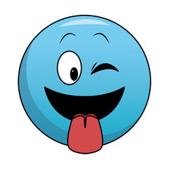 Tongue out chat emoticon