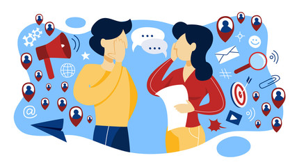 Viral marketing concept. Idea of advertising and promotion