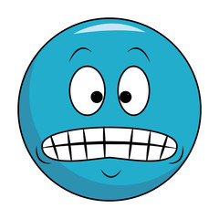 Forced smile chat emoticon