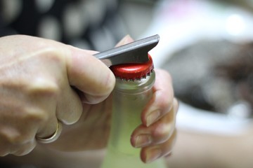 opening a bottle of delicious wine to drink