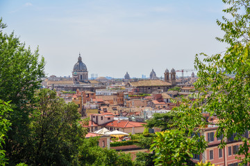 Fototapeta na wymiar panorama of Rome from the Pincio terrace