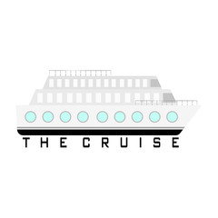 Naklejka premium Vacation cruise with text