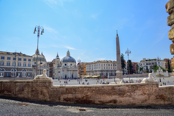 Obraz premium Rome Italy. Historic center of Rome, Piazza del Popolo square