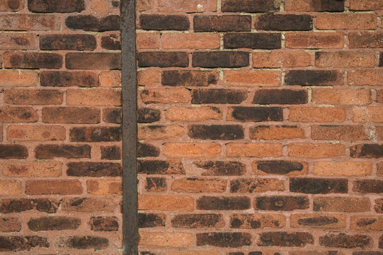 background of massive red brick