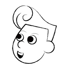 Cupid face cartoon sketch
