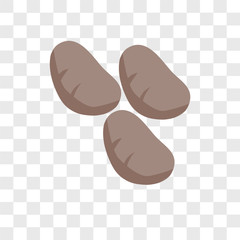 potatoes icons isolated on transparent background. Modern and editable potatoes icon. Simple icon vector illustration.