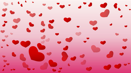 Background of set of hearts