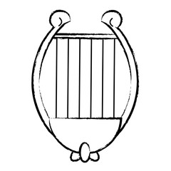 Harp music instrument sketch